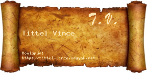 Tittel Vince névjegykártya